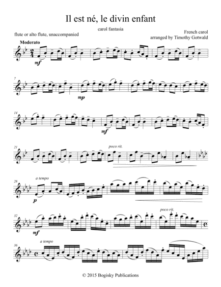 Il Est Né, le Divin Enfant (arr. Timothy Gotwald)