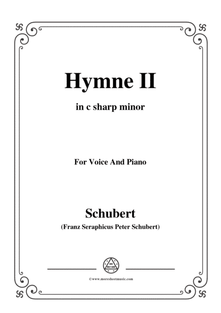 Schubert-Hymne(Hymn II),D.660,in c sharp minor,for Voice&Piano (arr. MSM)