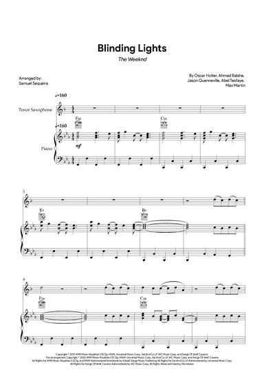 Blinding Lights (arr. Samuel Sequeira)