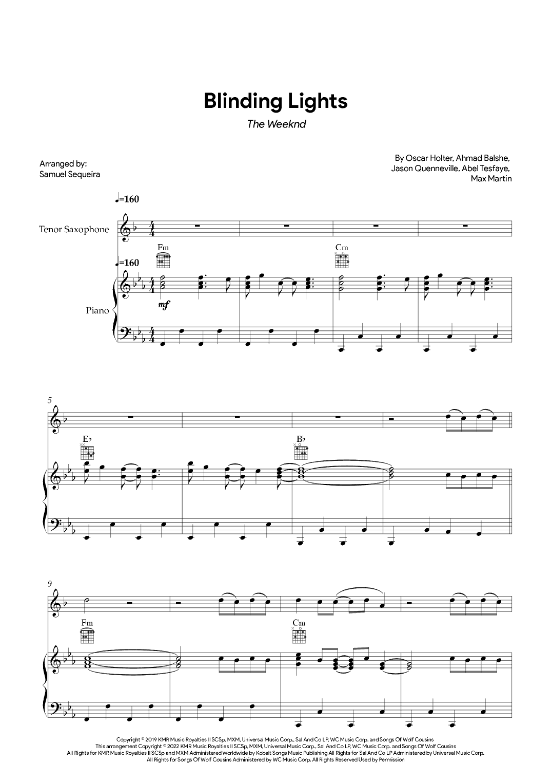 Blinding Lights (arr. Samuel Sequeira)