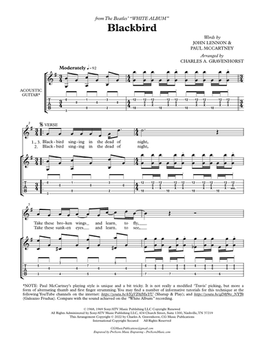 Blackbird (arr. Charles A. Gravenhorst)