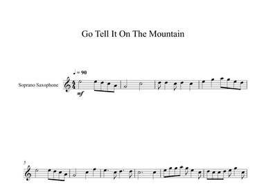 Go Tell It On The Mountain (Soprano Sax) (arr. Digital Book Music)