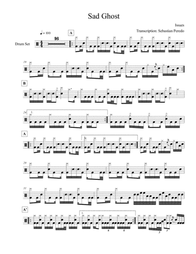 Sad Ghost (arr. Sebastian Peredo)