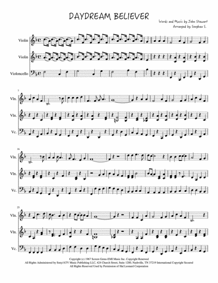 Daydream Believer (arr. Songhea Sackrider)