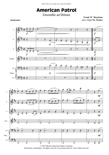 American Patrol (arr. Gert Th. Walter)