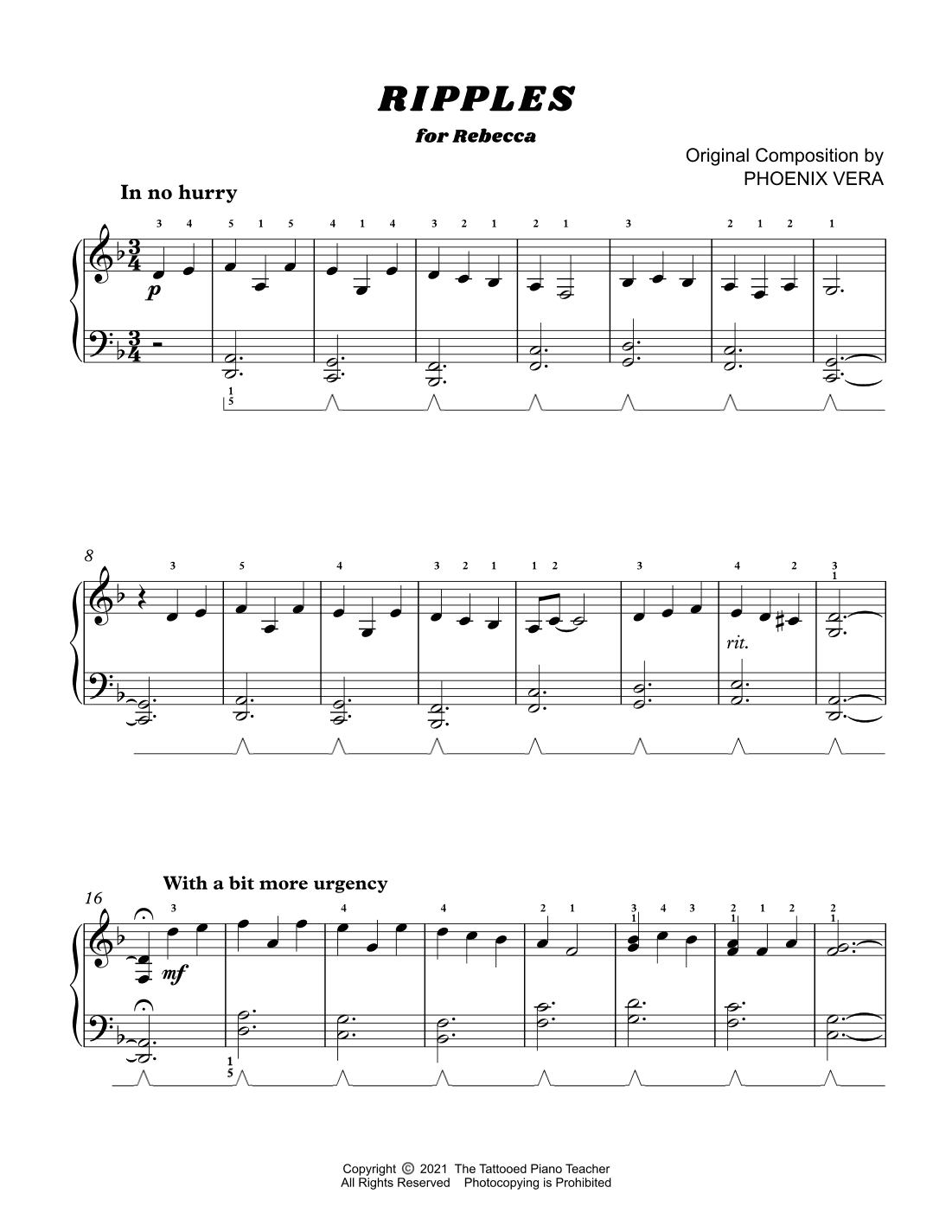 Ripples - Early Intermediate Piano Solo