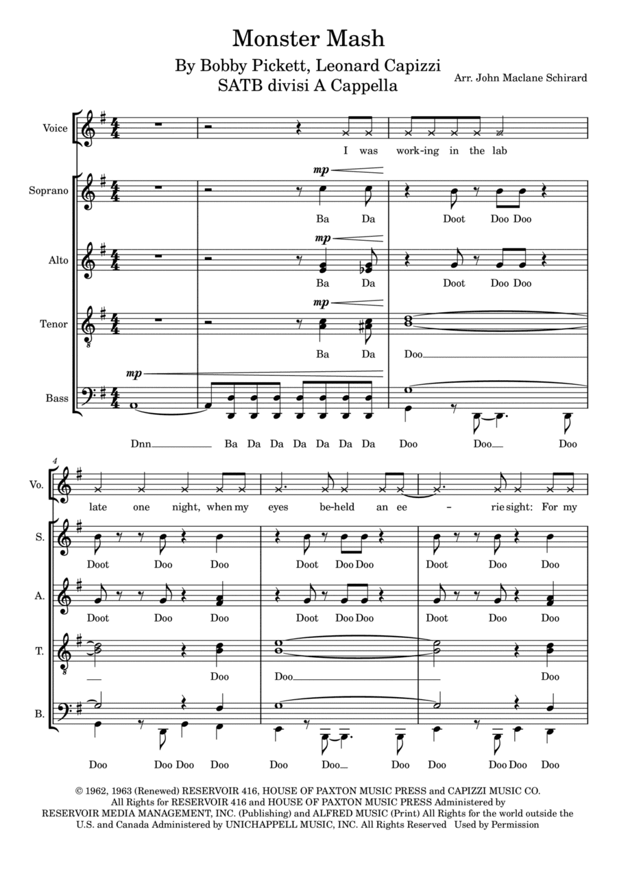 Monster Mash (arr. John Maclane Schirard)