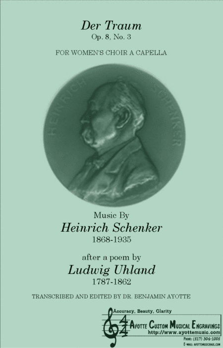 Schenker - Der Traum, op. 8, no. 3 for Women's Chorus a cappella (arr. Ayotte Custom Musical Engravings)