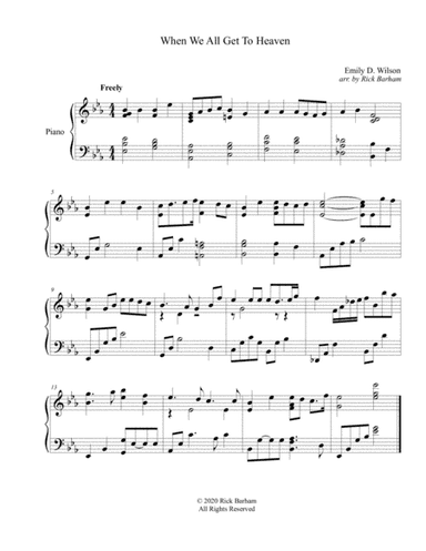When We All Get To Heaven (arr. Rick Barham)