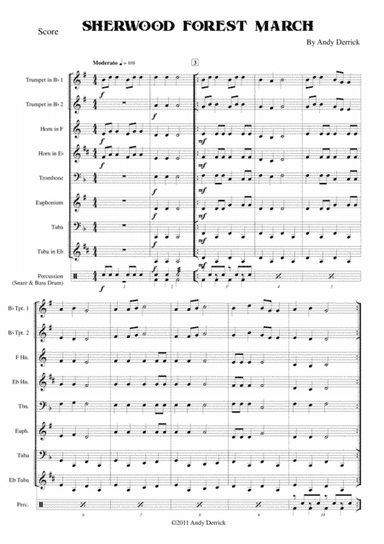Sherwood Forest March for Junior Brass Band