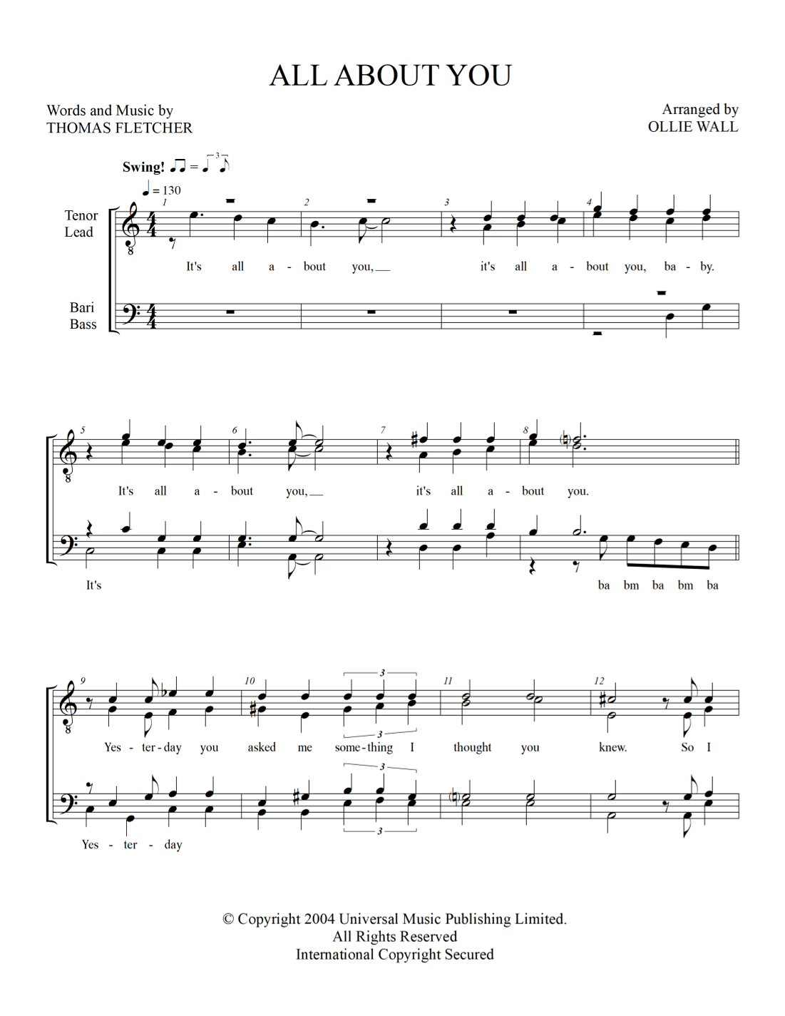 All About You (arr. Ollie Wall)