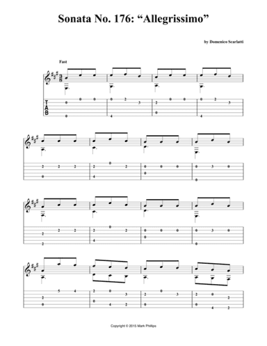 Sonata No. 176: “Allegrissimo” (arr. Mark Phillips)