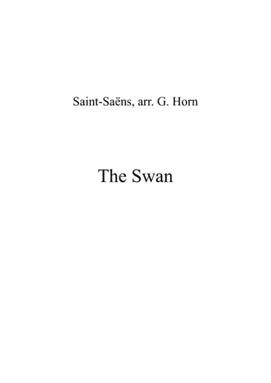 Saint-Saëns, The Swan for Bassoon Quartet (arr. Gillian Horn)