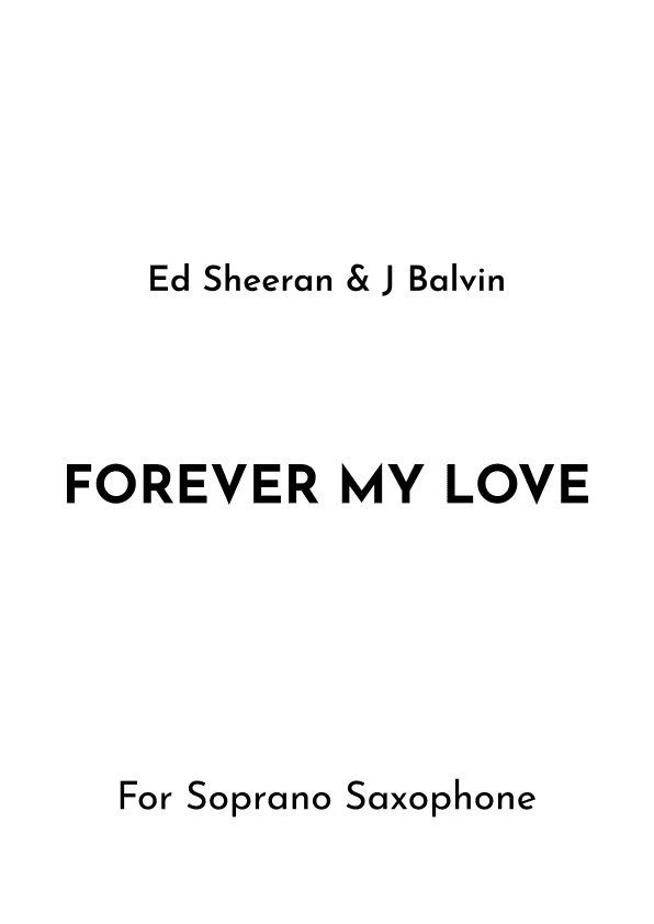 Forever My Love (arr. Jireh J.)