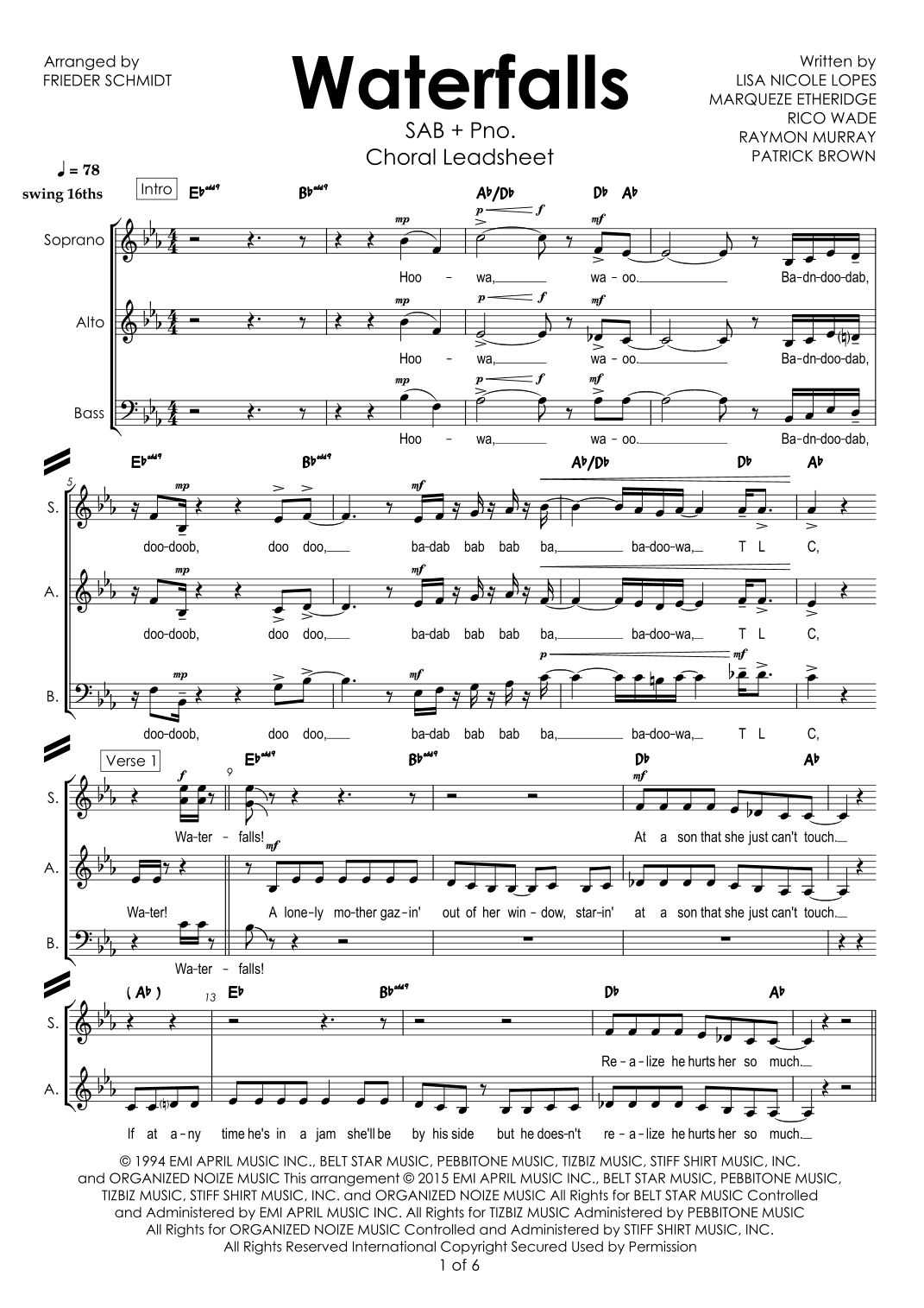 Waterfalls (arr. Frieder Schmidt)