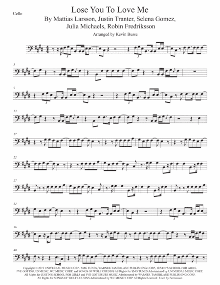 Lose You To Love Me (arr. Kevin Busse)