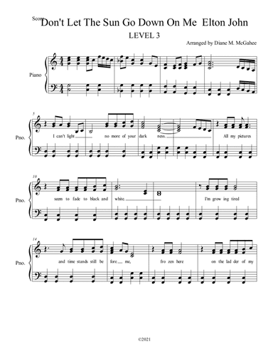 Don't Let The Sun Go Down On Me (arr. Diane M. McGahee)