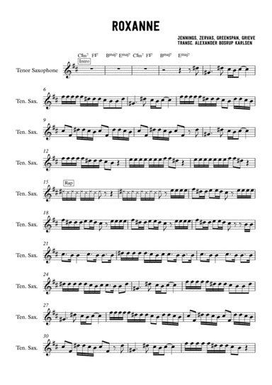 Roxanne (arr. Alexander Bosrup Karlsen)