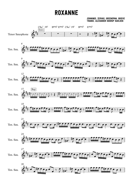 Roxanne (arr. Alexander Bosrup Karlsen)
