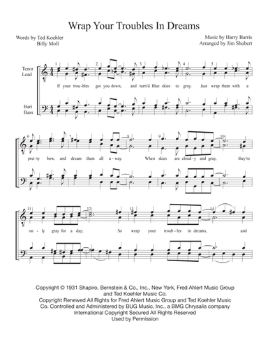 Wrap Your Troubles In Dreams (and Dream Your Troubles Away) (arr. Jim Shubert)
