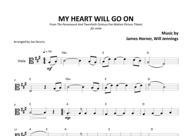 My Heart Will Go On (love Theme From 'titanic') (arr. Joe Securis)