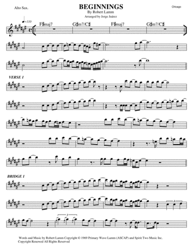 Beginnings (arr. Jorge Juárez)