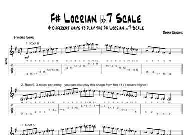 F# Locrian bb7 Scale (4 Ways to Play)