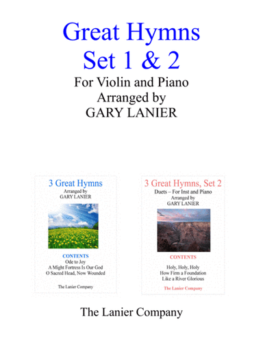 GREAT HYMNS Set 1 & 2 (Duets - Violin and Piano with Parts) (arr. Gary Lanier)