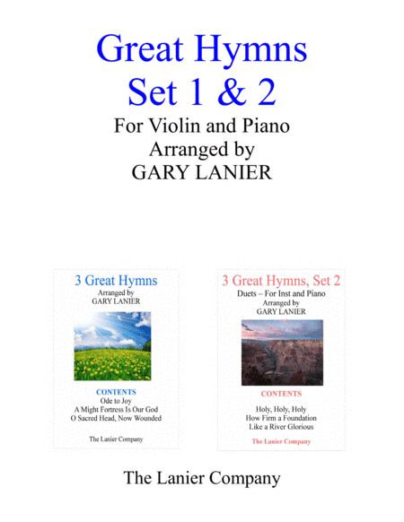 GREAT HYMNS Set 1 & 2 (Duets - Violin and Piano with Parts) (arr. Gary Lanier)