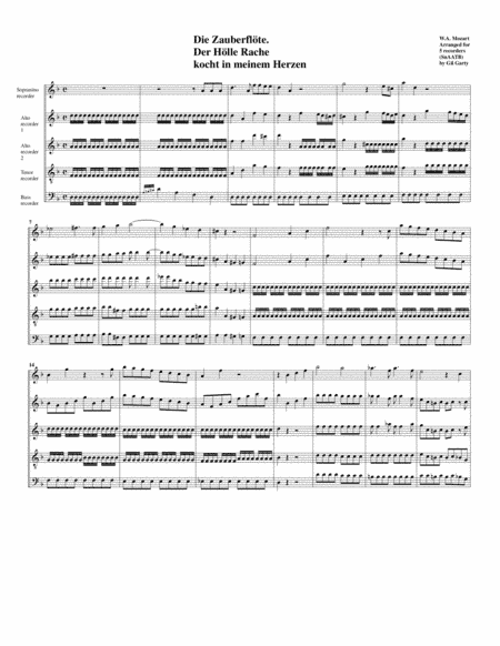 Der Hoelle Rache  kocht in meinem Herzen from Die Zauberfloete (Queen of the night aria from Magic f (arr. Gil Garty)