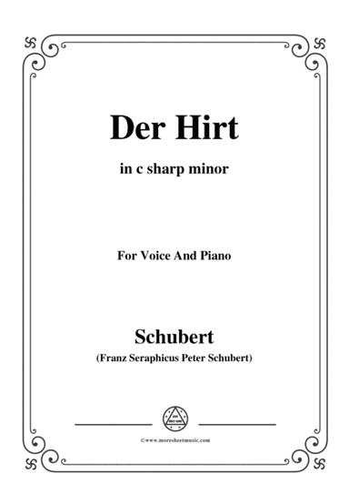 Schubert-Der Hirt,in c sharp minor,D.490,for Voice and Piano (arr. MSM)