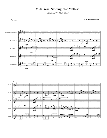 Nothing Else Matters (arr. C. Burdzinski)
