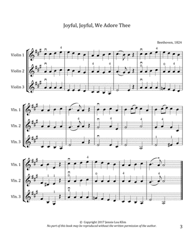 Favorite Hymns for Three Violins (arr. Jennie Lou Klim)