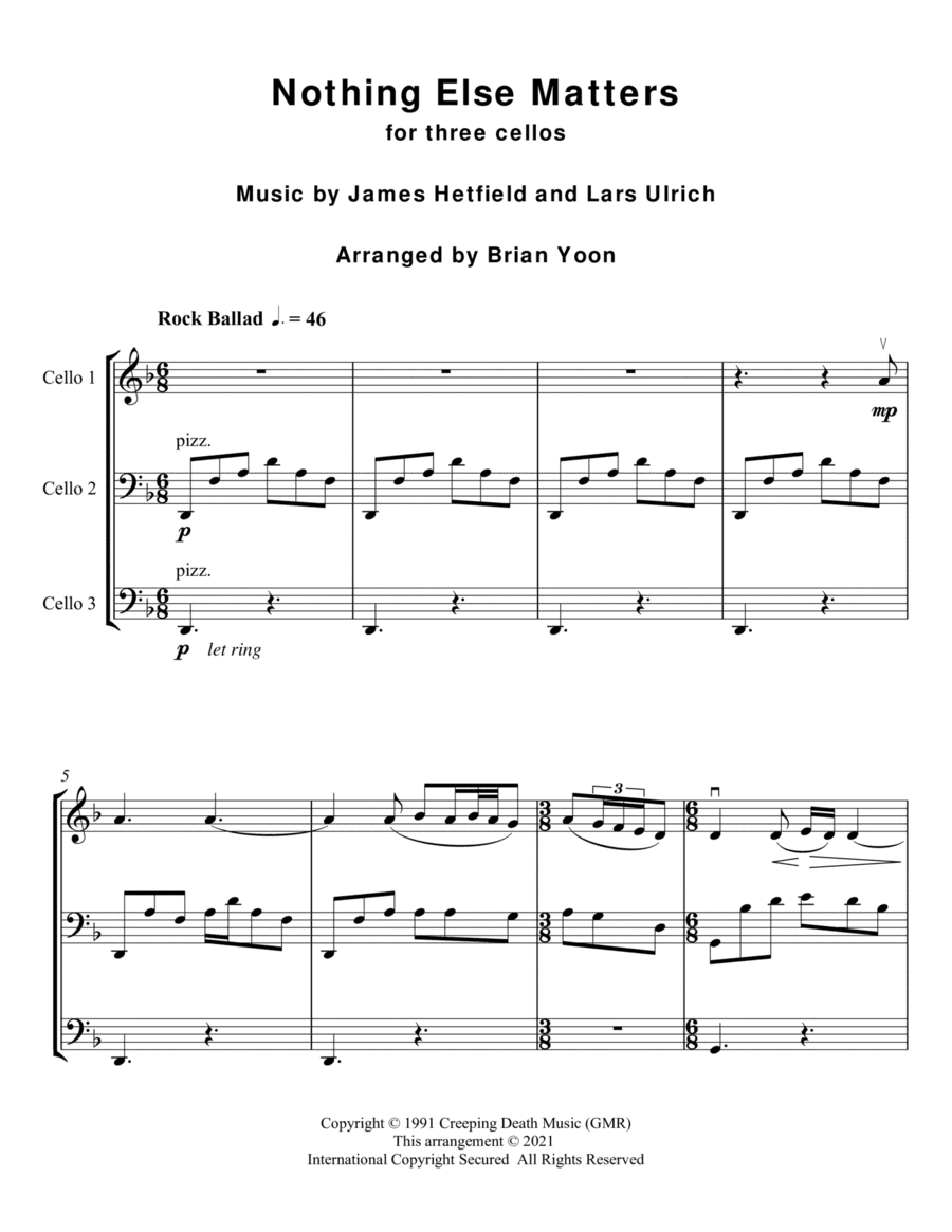 Nothing Else Matters (arr. Brian Yoon)