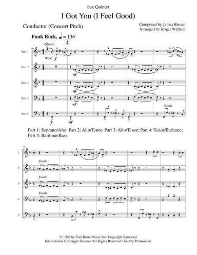 I Got You (i Feel Good) (arr. Roger Wallace)