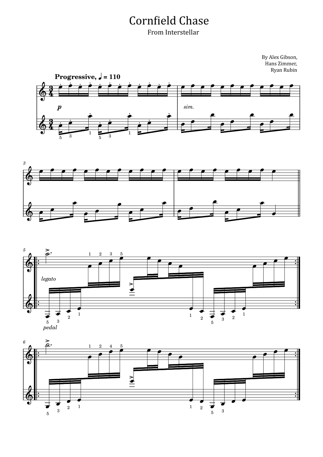 Cornfield Chase (arr. poon)