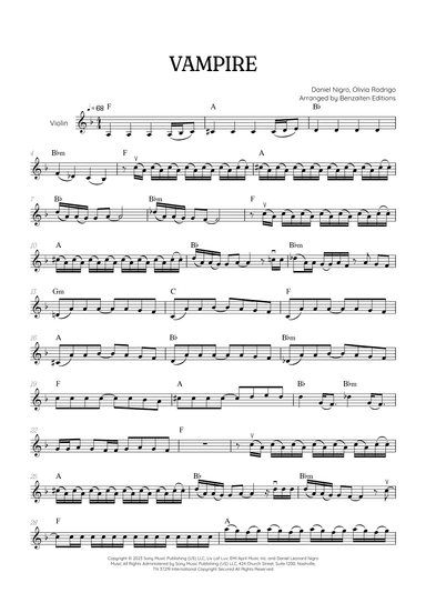 Vampire (arr. Benzaiten Editions)