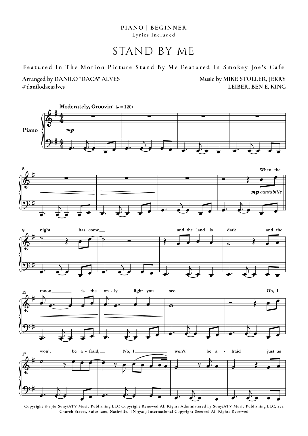 Stand By Me (arr. Danilo "Daca" Alves)