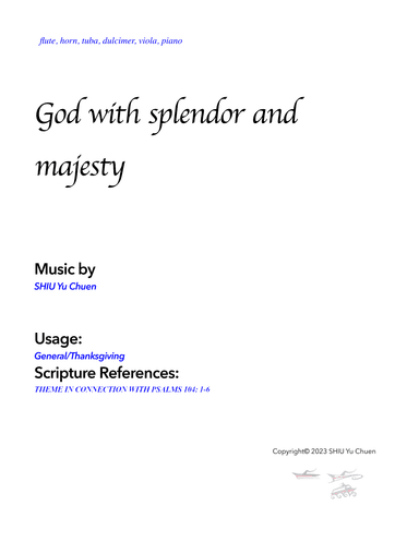 God with splendor and majesty - Score Only