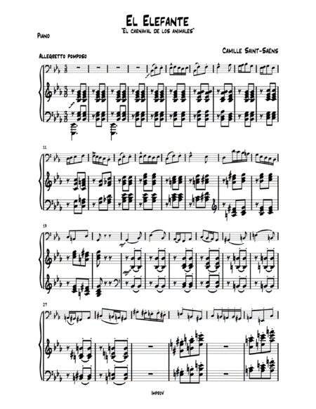 El Elefante - El carnaval de los  animales (arr. Caesar Vijué)
