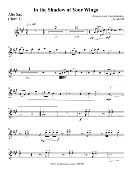 In the Shadow of Your Wings - Orchestral Score & All Parts