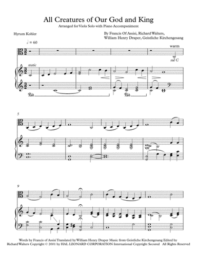 All Creatures Of Our God And King (arr. Hyrum Kohler)