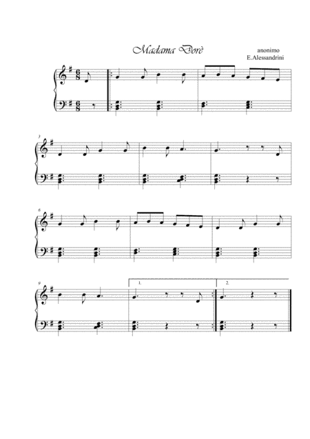 Madama Dorè (arr. Ester Alessandrini)