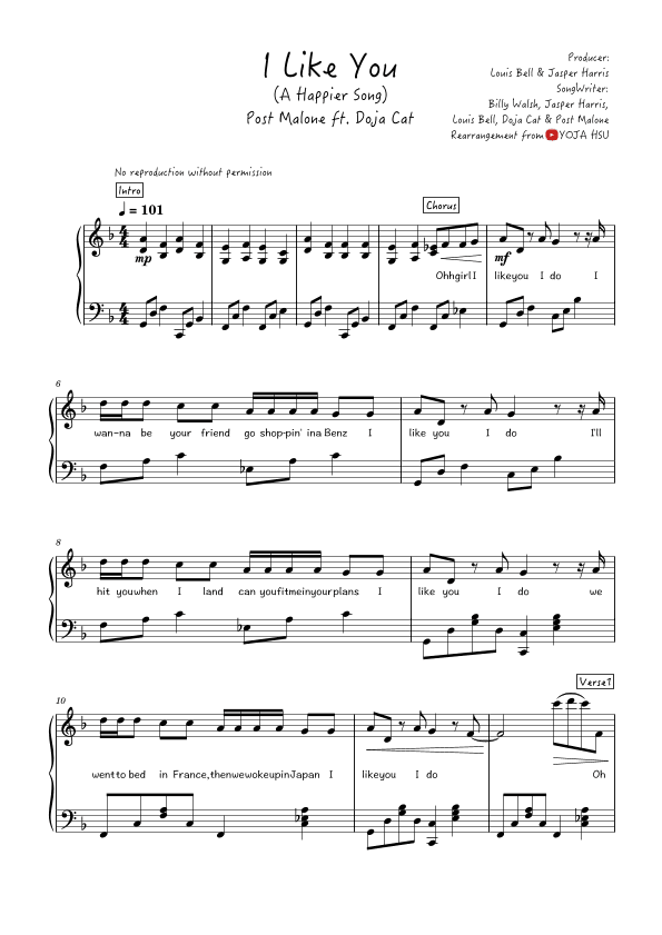 I Like You A Happier Song (arr. YOJA HSU)