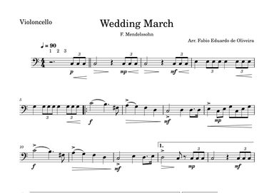 Wedding March (Mendelssohn) - Easy Arrangement (arr. Fabio Eduardo de Oliveira)