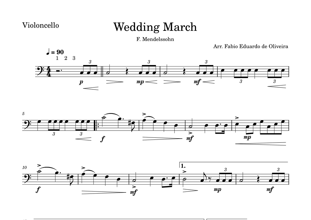 Wedding March (Mendelssohn) - Easy Arrangement (arr. Fabio Eduardo de Oliveira)