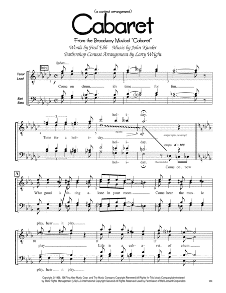 Cabaret (arr. Larry Wright)