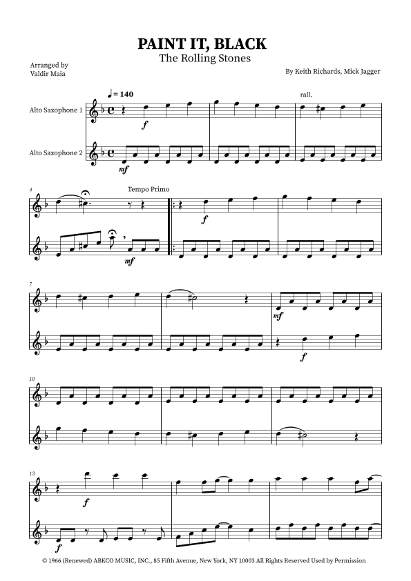 Paint It, Black (arr. Valdir Maia)