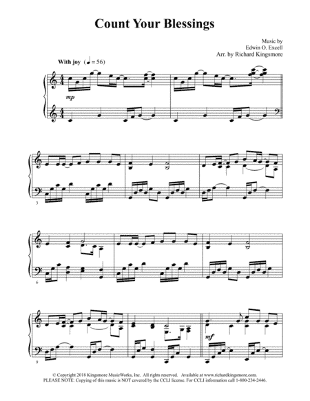 Count Your Blessings (arr. Richard Kingsmore)