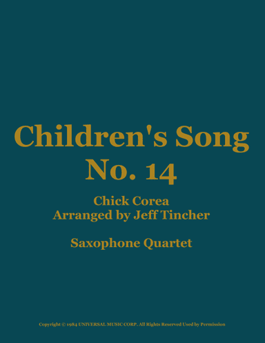 Children's Song No. 14 (arr. Jeff Tincher)